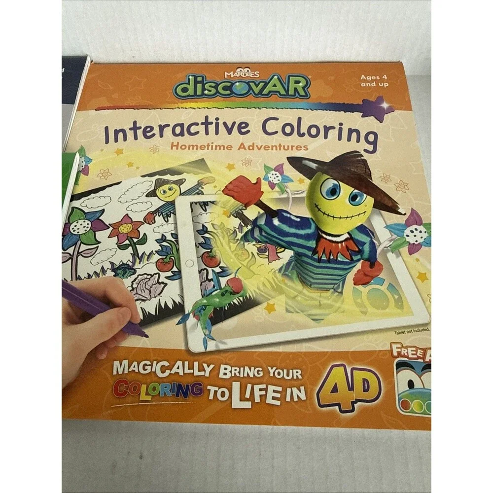 NEW MARDLES discovar Interactive Coloring (SET Of 4) Pictures Come To Life Gift